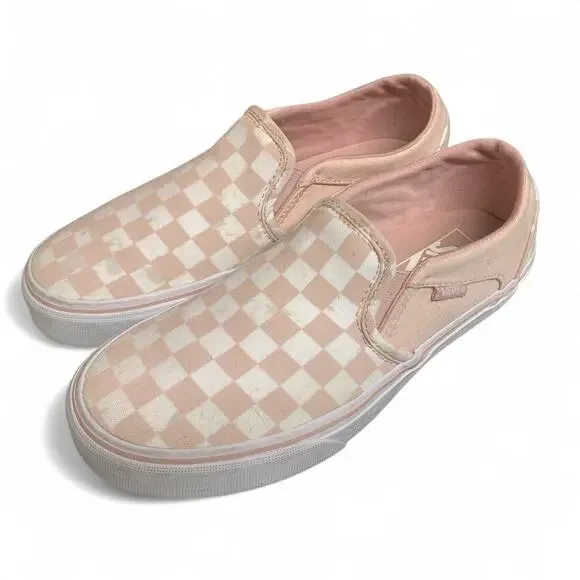 Vans Off The Wall Rose/White Checkered-Women’s-Size 6.5 - Picture 1 of 7
